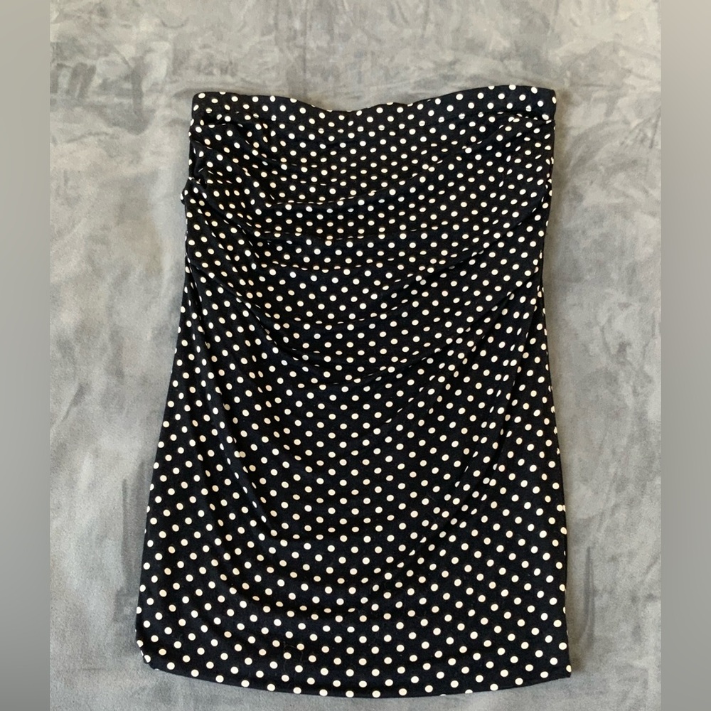 Isabel de Pedro Black and White Polka Dot Pencil Skirt